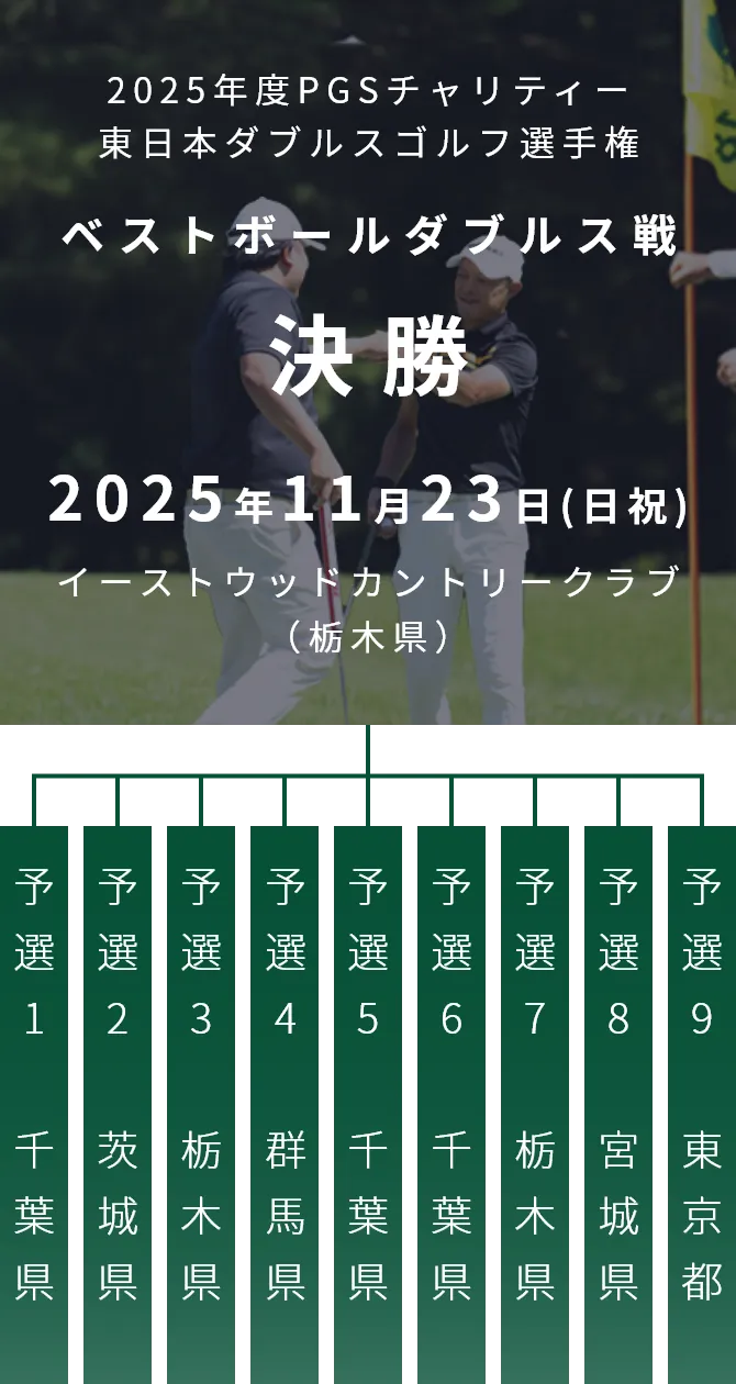 2025年度PGSチャリティー_東日本ダブルスゴルフ選手権_ベストボールダブルス戦_決勝_2025年11月23日(日)_イーストウッドカントリークラブ（栃木県）